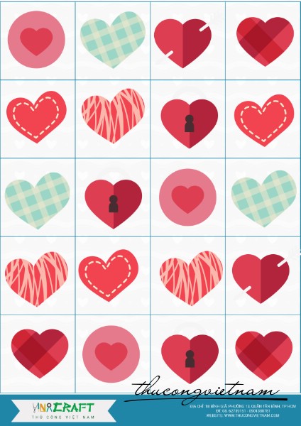 Sticker tim mẫu 8